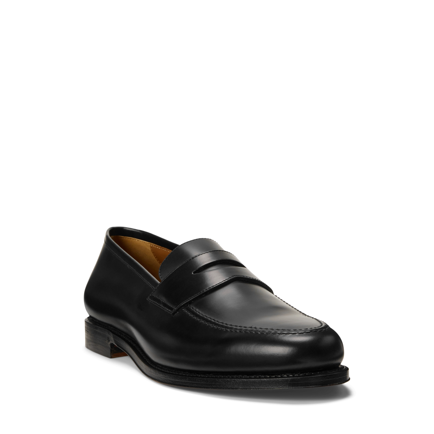 Мужские туфли Ralph Lauren Maestra Calfskin Penny Loafer, цвет: Чёрный — фото 1