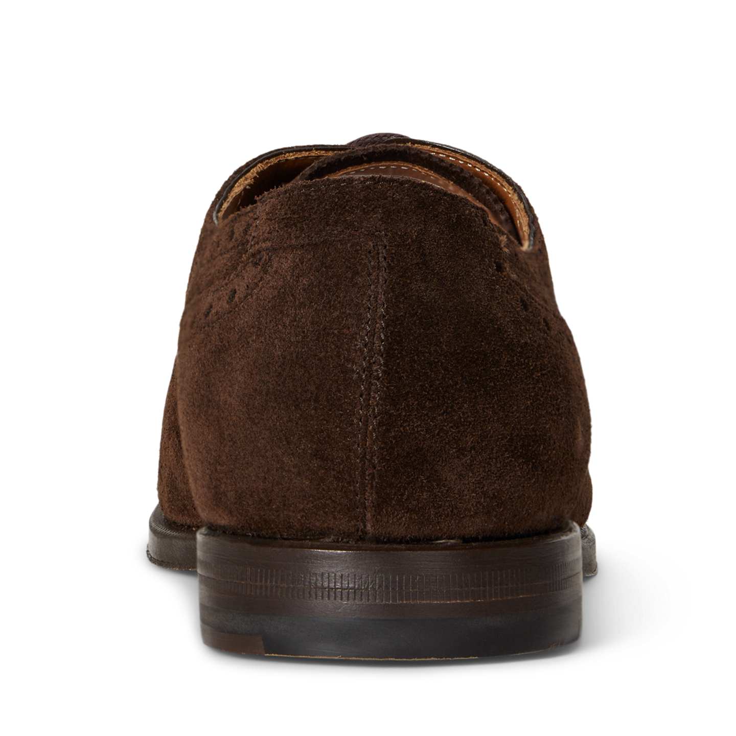 Мужские туфли Ralph Lauren Maestra Calf-Suede Cap-Toe, цвет: Тёмный коричневый — фото 2