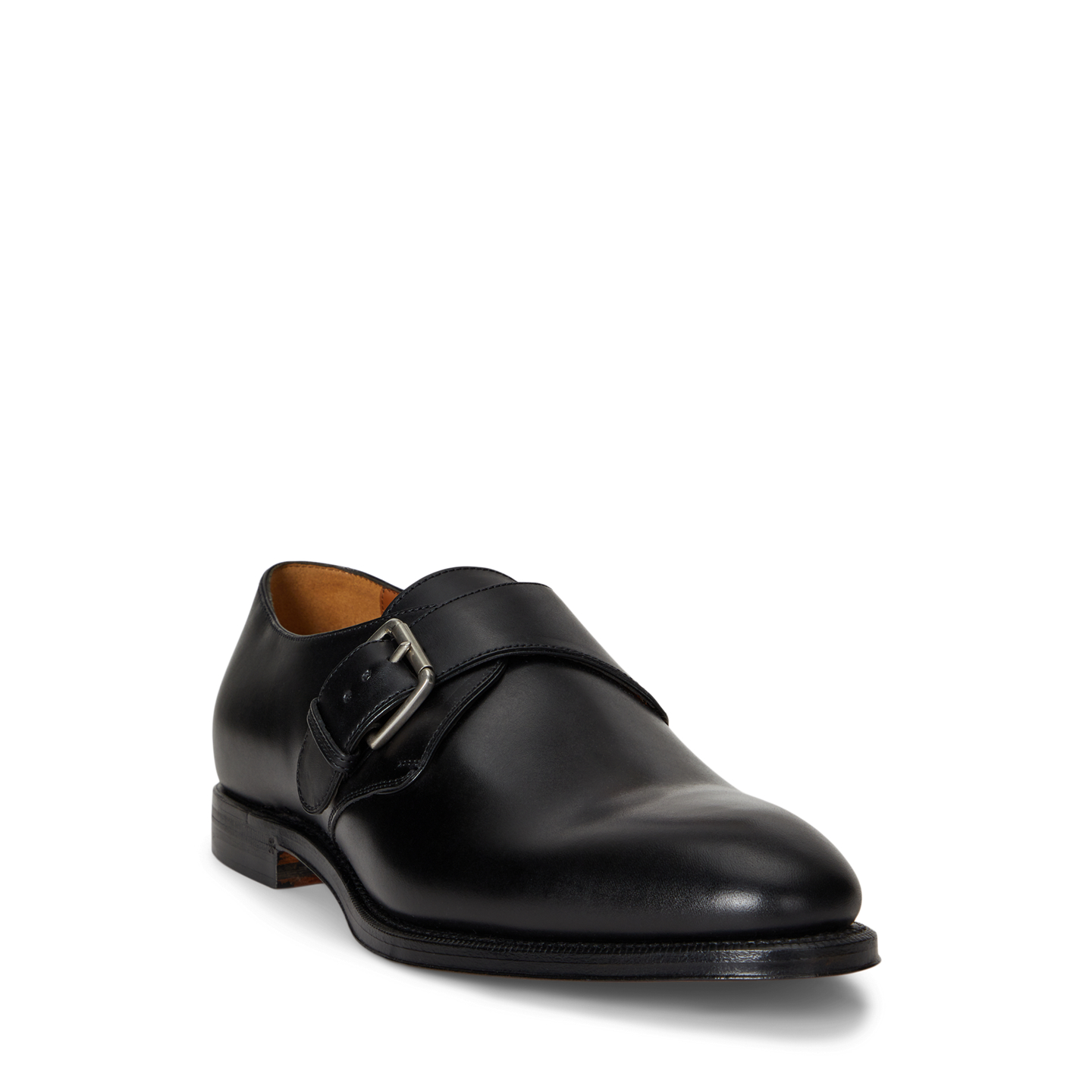Мужские туфли Ralph Lauren Maestra Calfskin Monk-Strap, цвет: Чёрный — фото 1