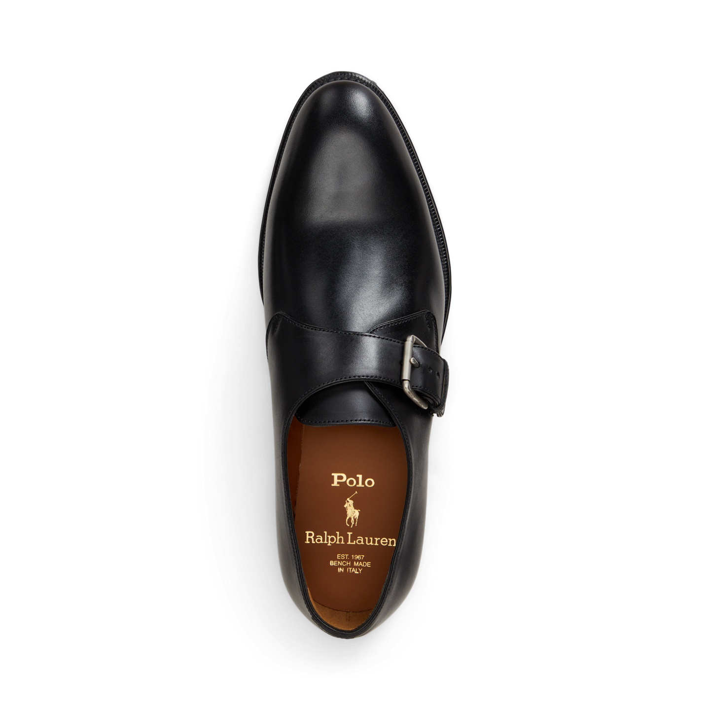 Мужские туфли Ralph Lauren Maestra Calfskin Monk-Strap, цвет: Чёрный — фото 3