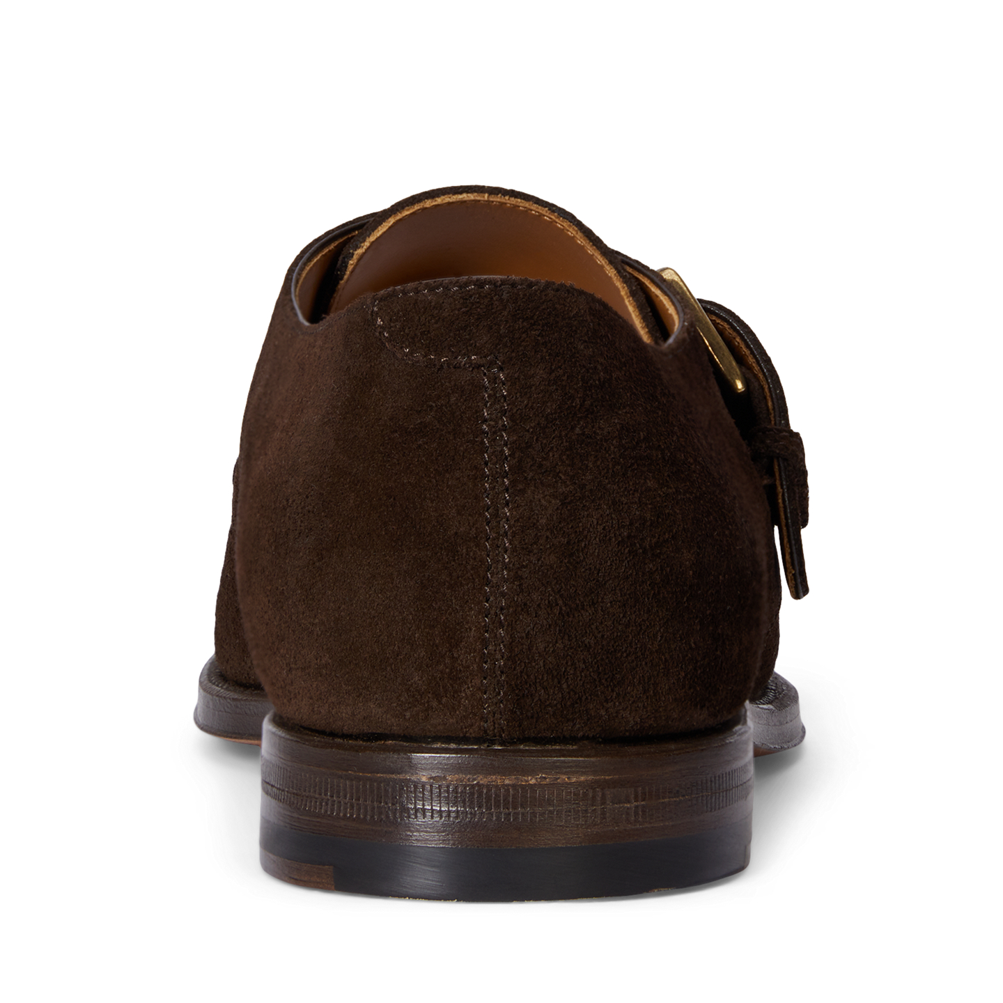 Мужские туфли Ralph Lauren Maestra Calf-Suede Monk-Strap, цвет: Тёмный коричневый — фото 2