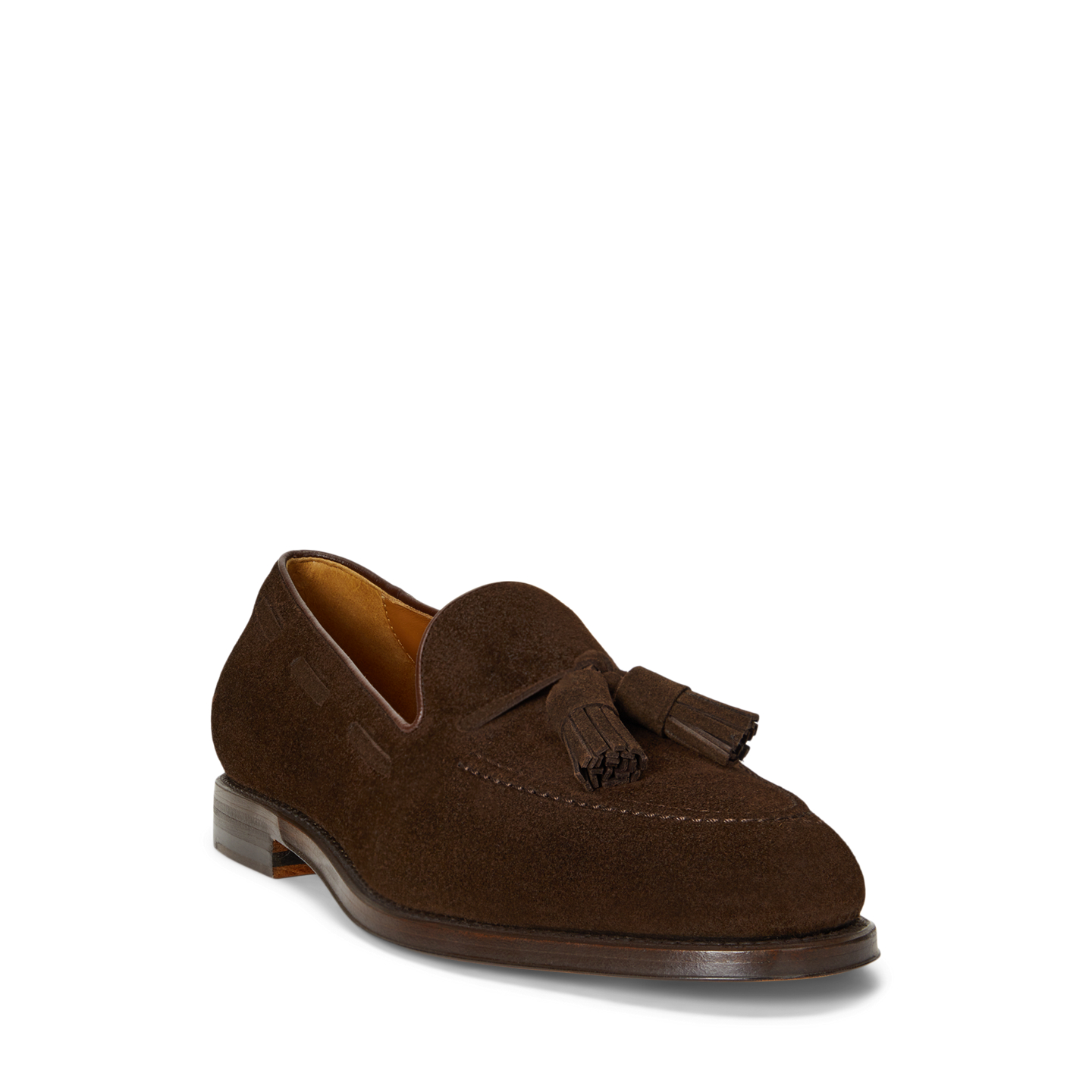 Мужские туфли Ralph Lauren Maestra Tassel Suede Loafer, цвет: Тёмный коричневый — фото 1