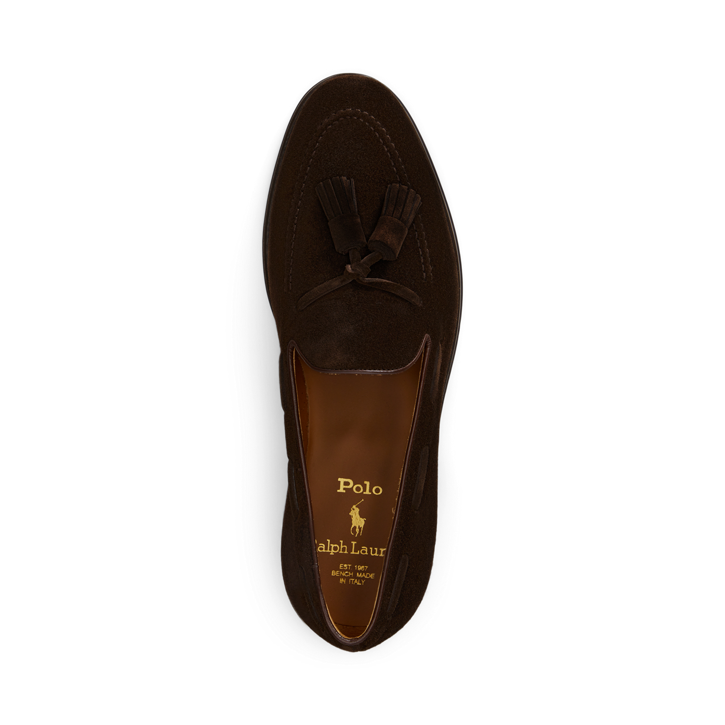 Мужские туфли Ralph Lauren Maestra Tassel Suede Loafer, цвет: Тёмный коричневый — фото 3