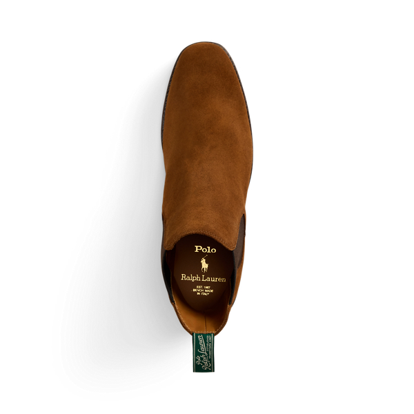 New Vintage Pale Russet Inserra Calf-Suede Chelsea Boot Polo Ralph Lauren 4
