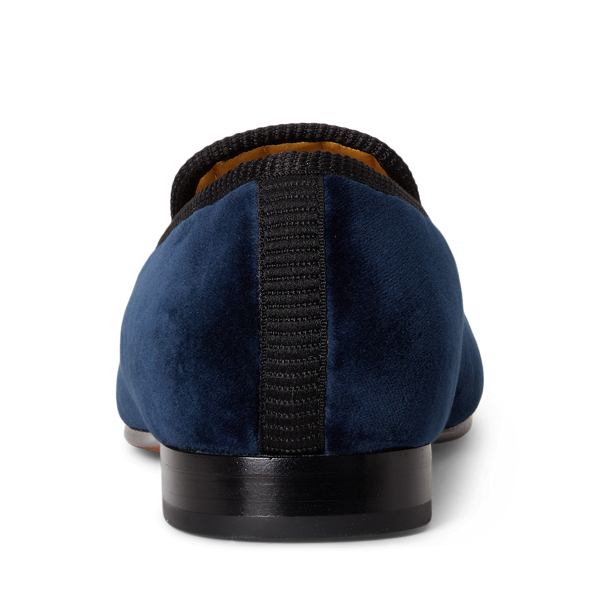 Samtslipper Paxton mit Wappen Polo Ralph Lauren in Navy 3