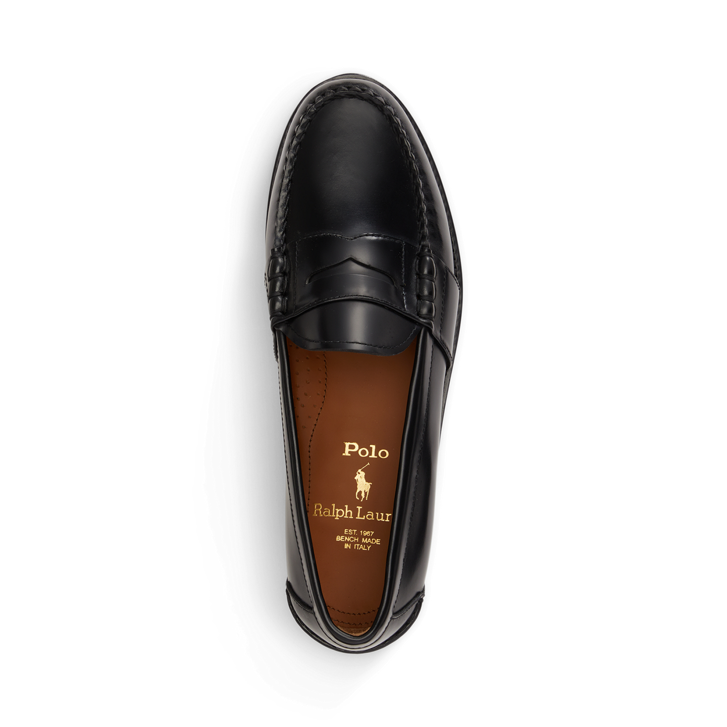 Мужские туфли Ralph Lauren Edric Calfskin Penny Loafer, цвет: Чёрный — фото 3