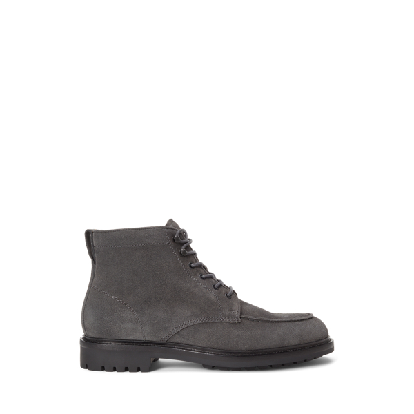 Lug-Sole Suede Lace-Up Boot