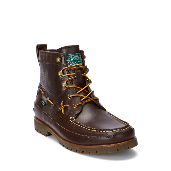 Chocolate Brown Ranger Mid Leather Boot Polo Ralph Lauren 2