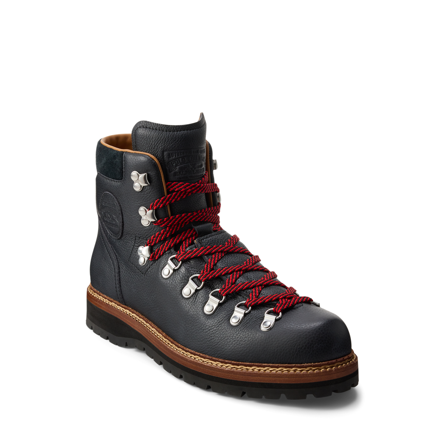 Мужские ботинки Ralph Lauren Alpine Leather Trail Boot, цвет: Чёрный — фото 1
