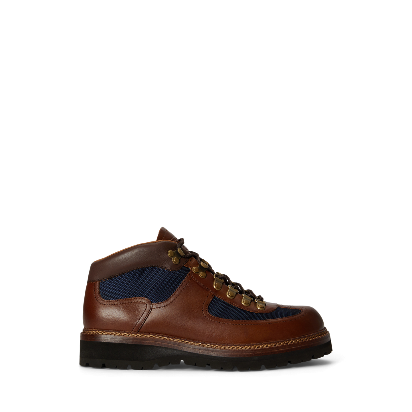 Мужские ботинки Ralph Lauren Alpine Mid Leather-Paneled Trail Boot, цвет: Тёмно-синий — фото 4