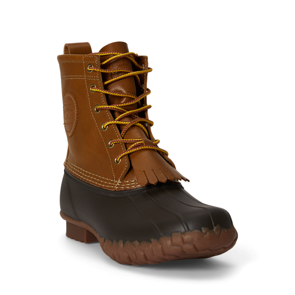 Tan/dark Brown Harvey Leather Duck Boot Polo Ralph Lauren 2