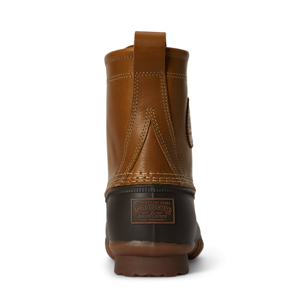 Tan/dark Brown Harvey Leather Duck Boot Polo Ralph Lauren 3