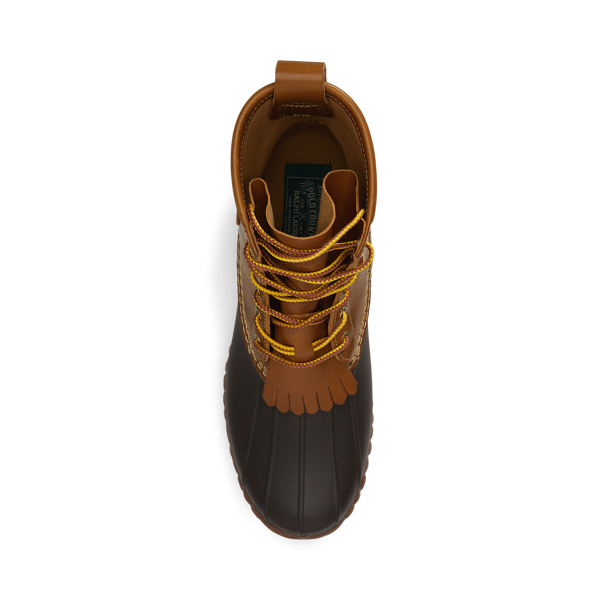 Tan/dark Brown Harvey Leather Duck Boot Polo Ralph Lauren 4