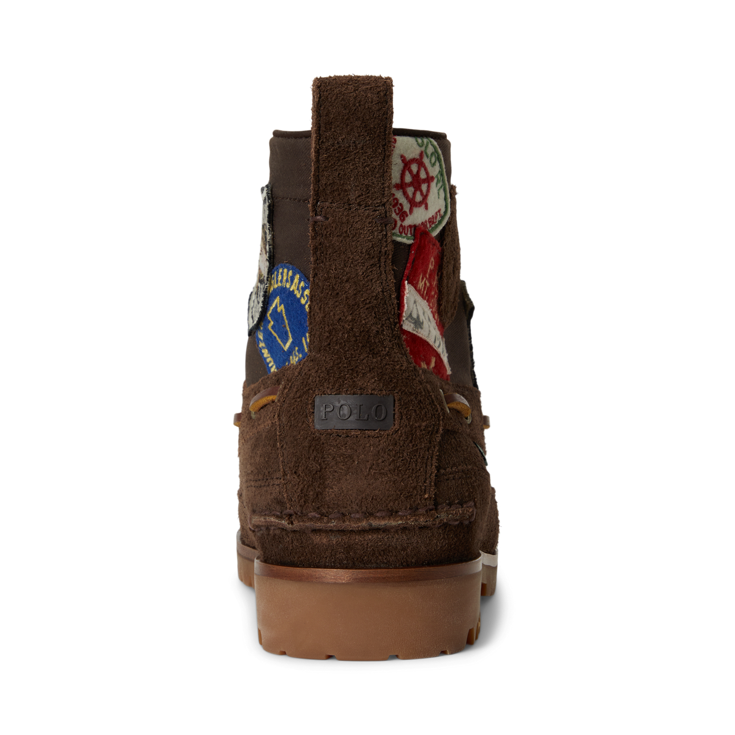 Мужские ботинки Ralph Lauren Ranger Mid Suede & Twill Boot, цвет: Шоколадный коричневый — фото 2