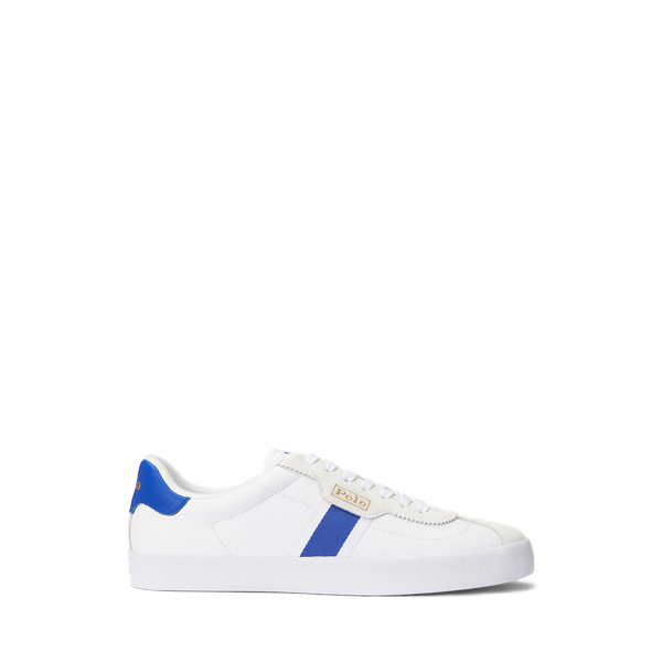 White/blue Court Vulc Leather-Suede Sneaker Polo Ralph Lauren 1