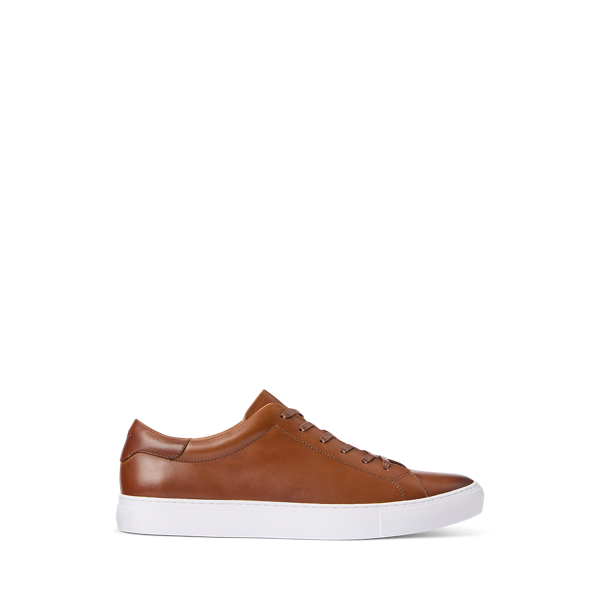 Polo ralph lauren jermain leather sneaker hotsell