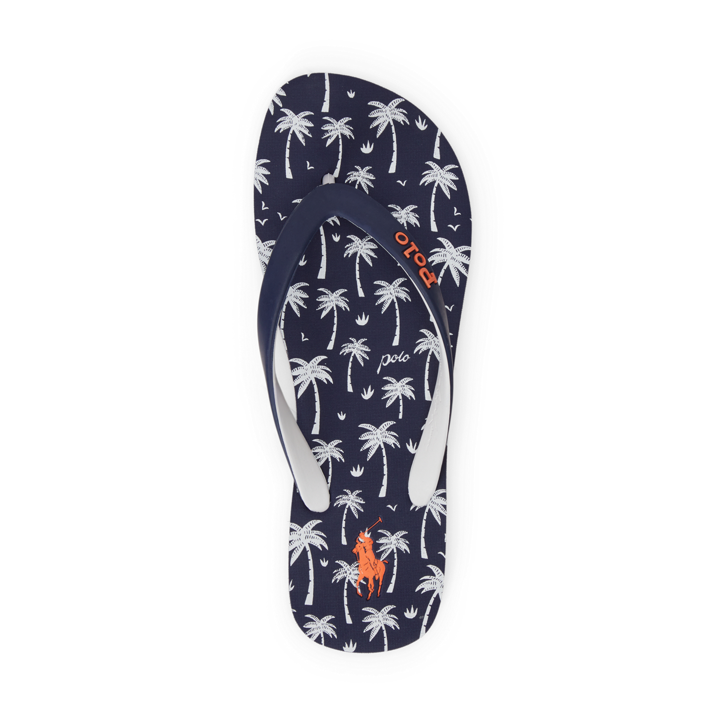 Мужские сандалии Ralph Lauren Bolt Palm-Tree-Print Flip-Flop, цвет: Тёмно-синий — фото 3