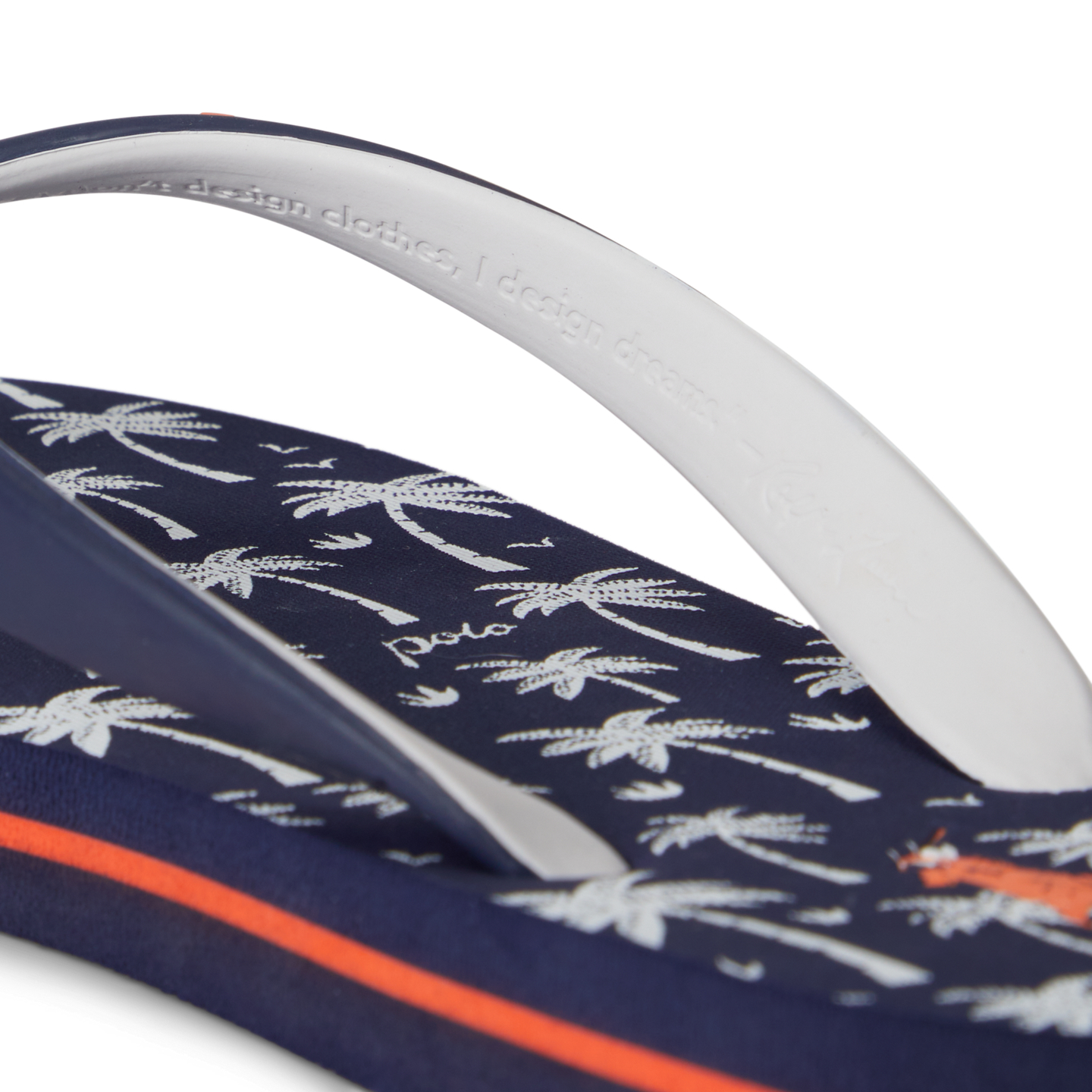 Мужские сандалии Ralph Lauren Bolt Palm-Tree-Print Flip-Flop, цвет: Тёмно-синий — фото 4