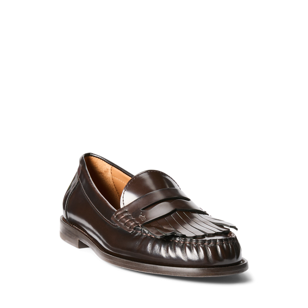 Kalfsleren loafer met franje Polo Ralph Lauren in Ebano/Tobacco 2