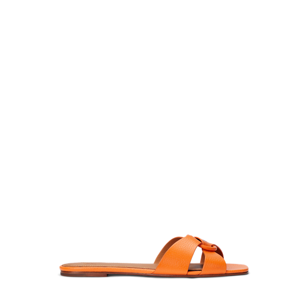 Pebbled Leather O-Ring Sandal Polo Ralph Lauren 1