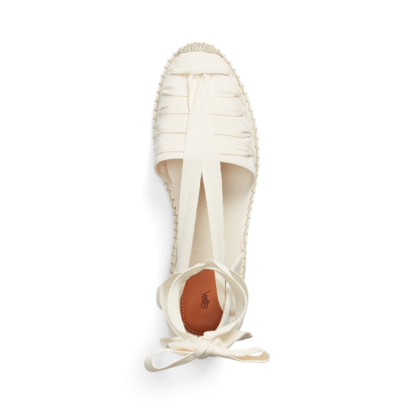 Canvas Lace Up Espadrille for Women Ralph Lauren UK