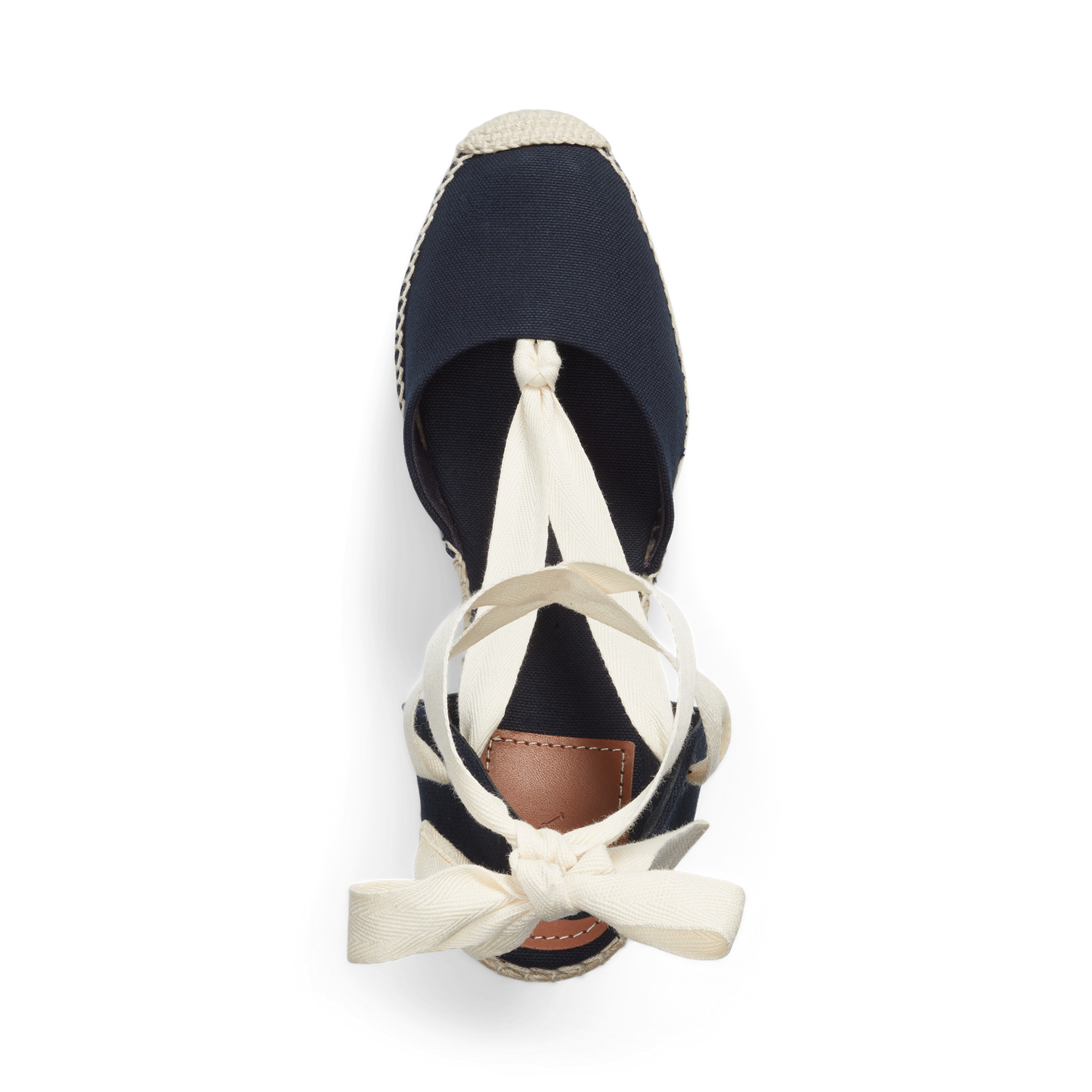Женские сандалии Ralph Lauren Canvas Wedge Espadrille, цвет: Синий — фото 3