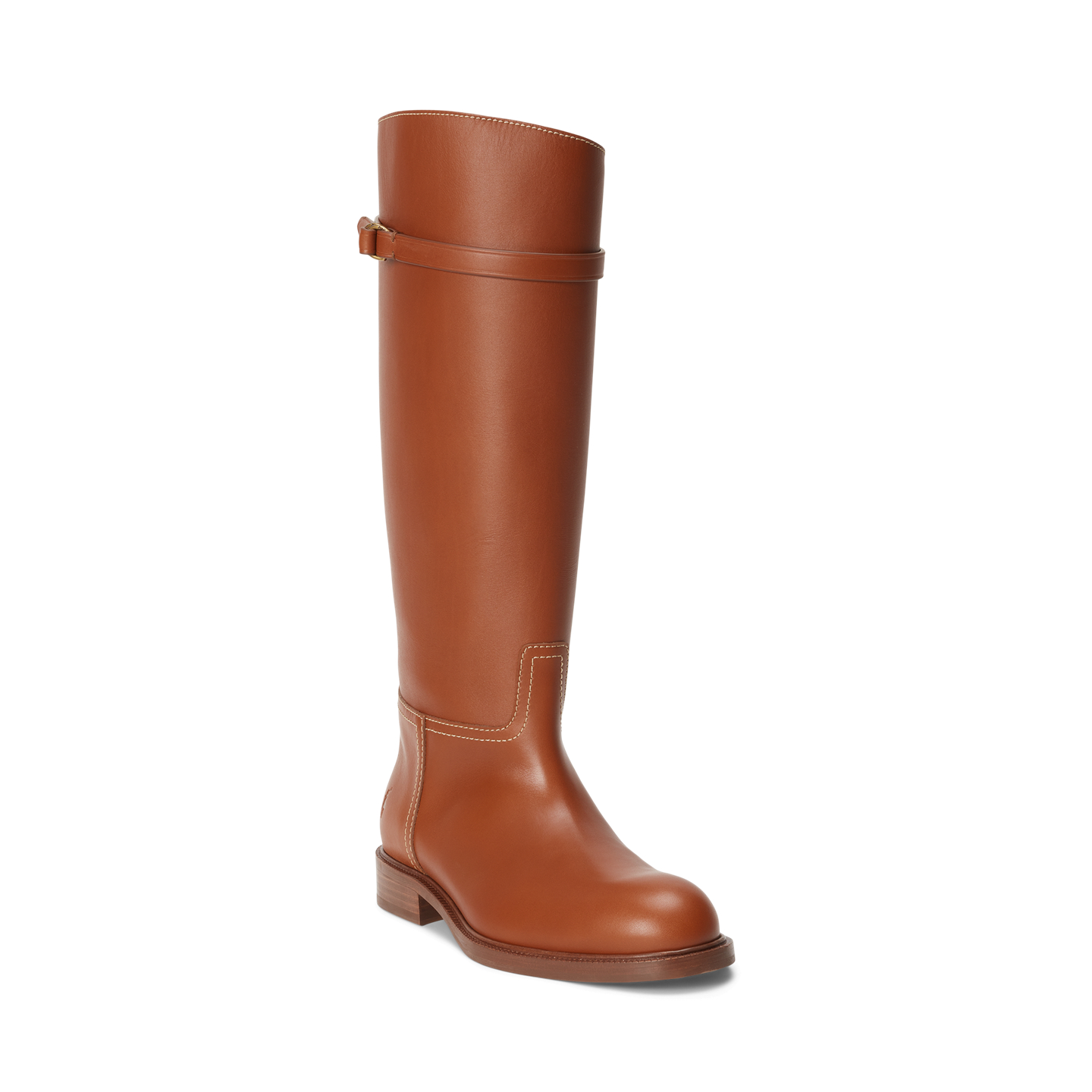 Женские ботинки Ralph Lauren Calfskin Tall Riding Boot, цвет: Cuoio — фото 1