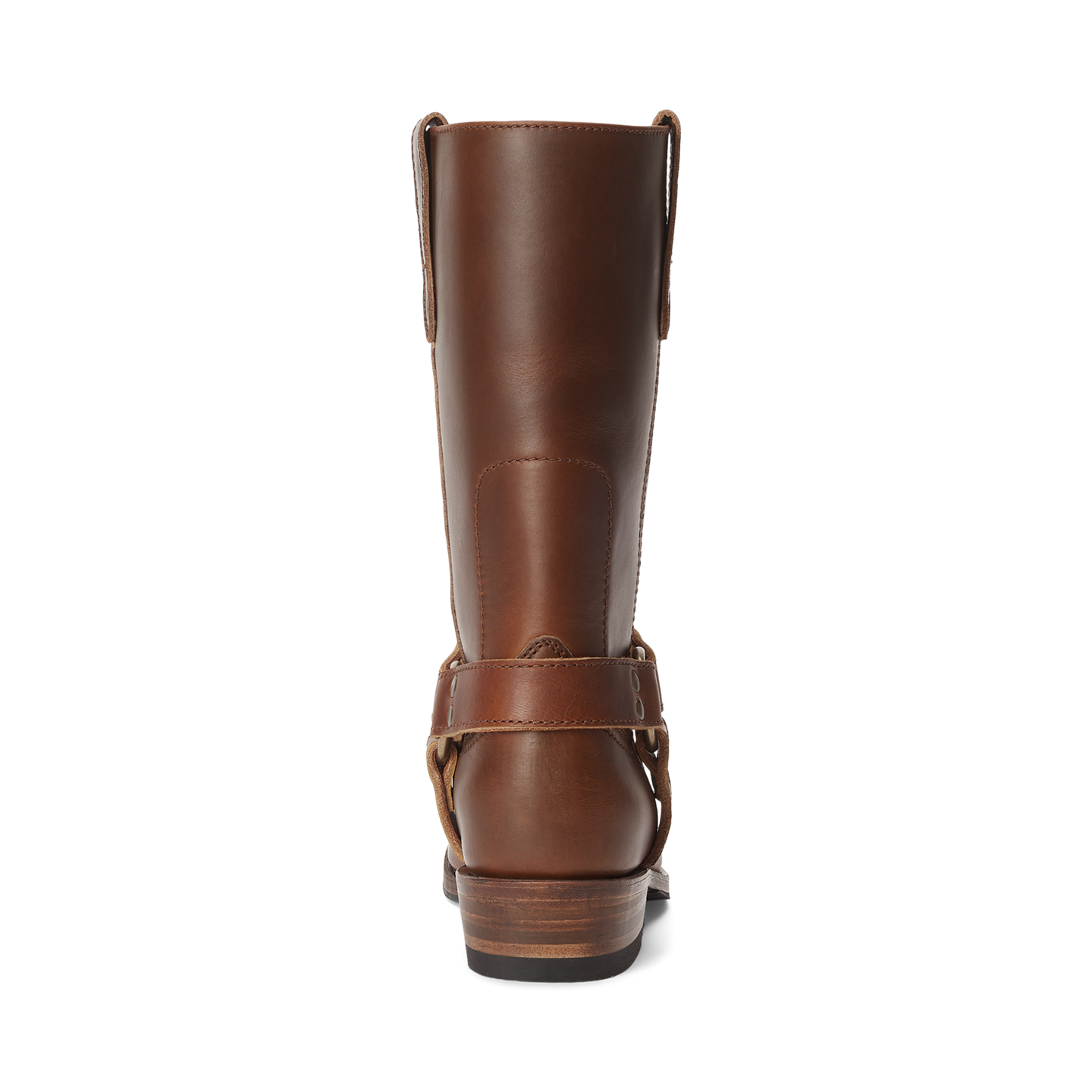 Женские ботинки Ralph Lauren Harness Leather Western Boot, цвет: Берёзовый — фото 2