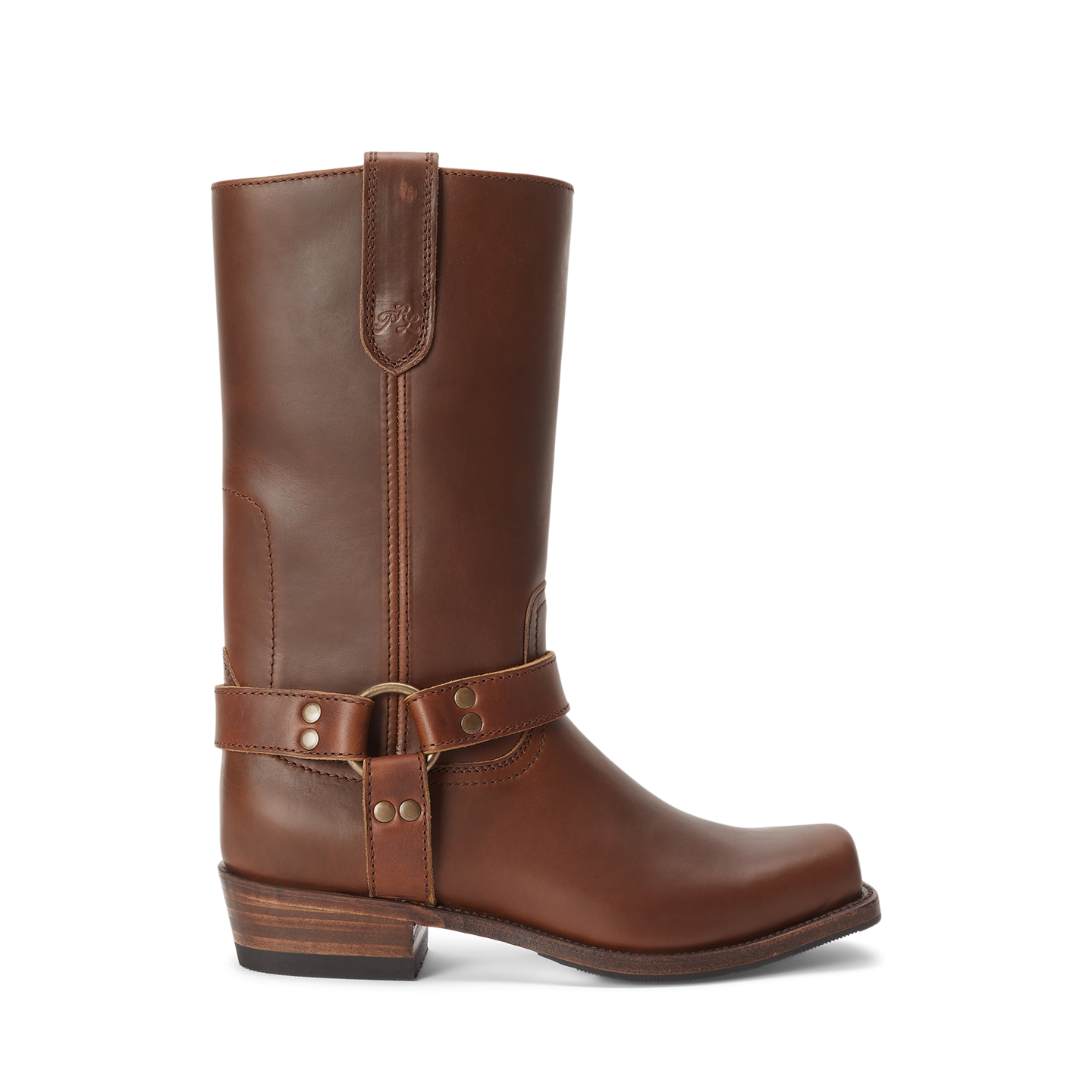 Женские ботинки Ralph Lauren Harness Leather Western Boot, цвет: Берёзовый — фото 3
