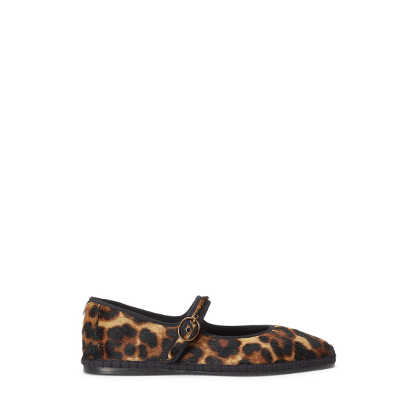 Leopard Mary-Jane-Espadrille aus Kalbsfell Polo Ralph Lauren 1