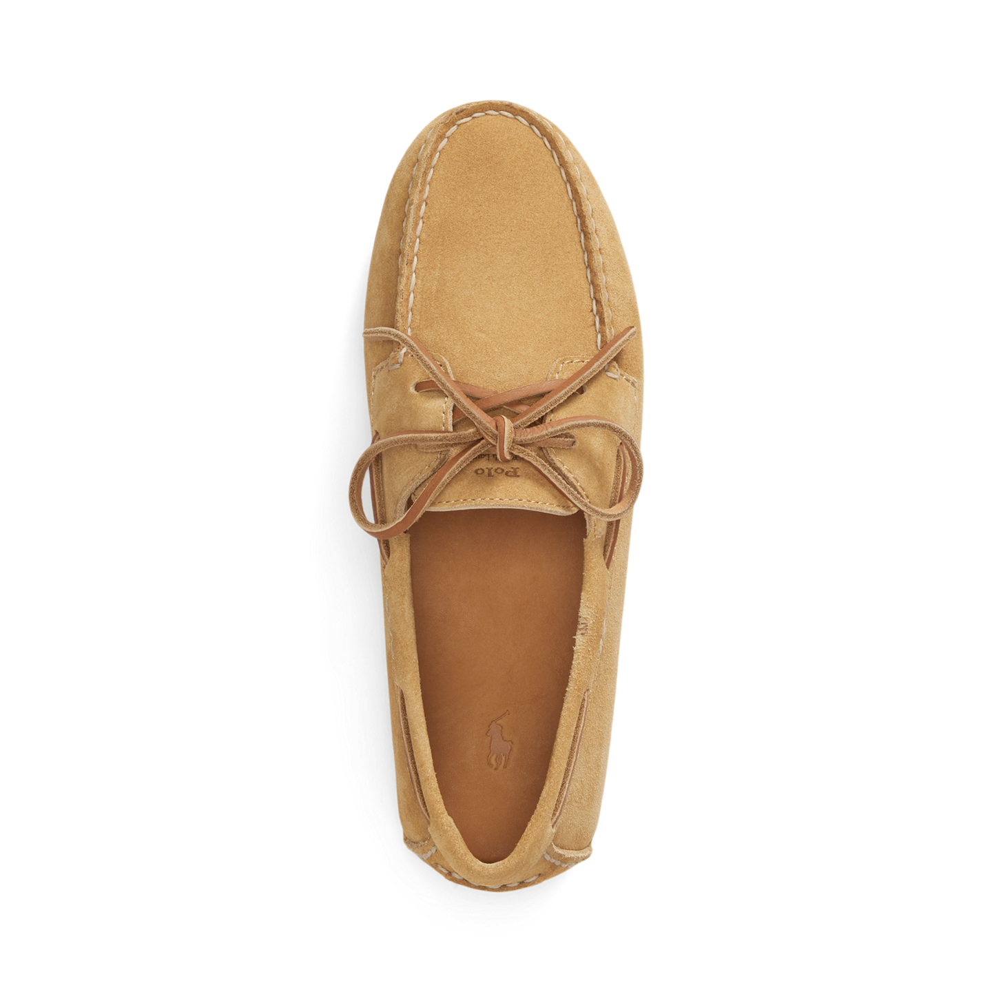 Мокасины Ralph Lauren Suede Camp Driver, цвет: Карамельный — фото 3