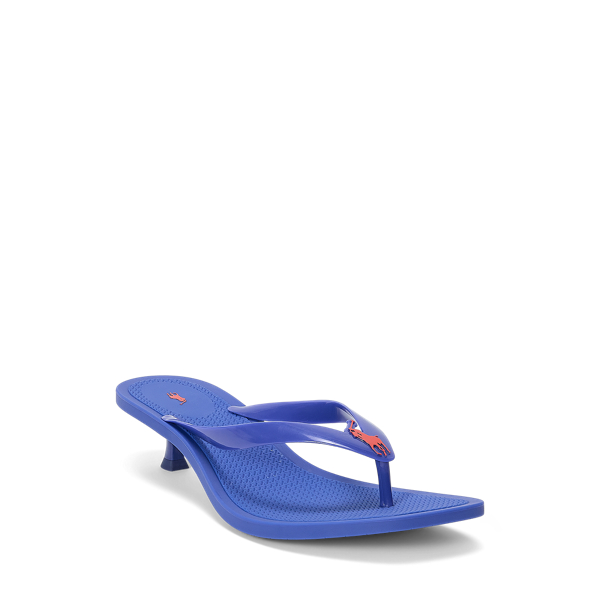 Sapphire Blue Polo Play Kitten Heel Thong Sandal Polo Ralph Lauren 2