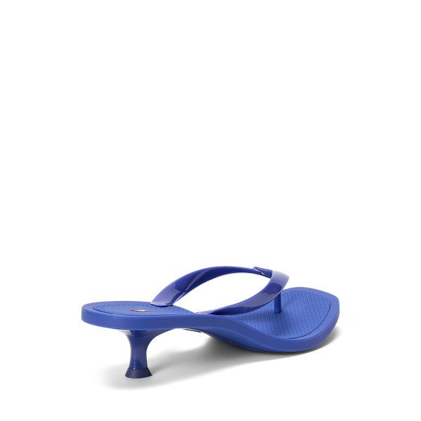 Sapphire Blue Polo Play Kitten Heel Thong Sandal Polo Ralph Lauren 3