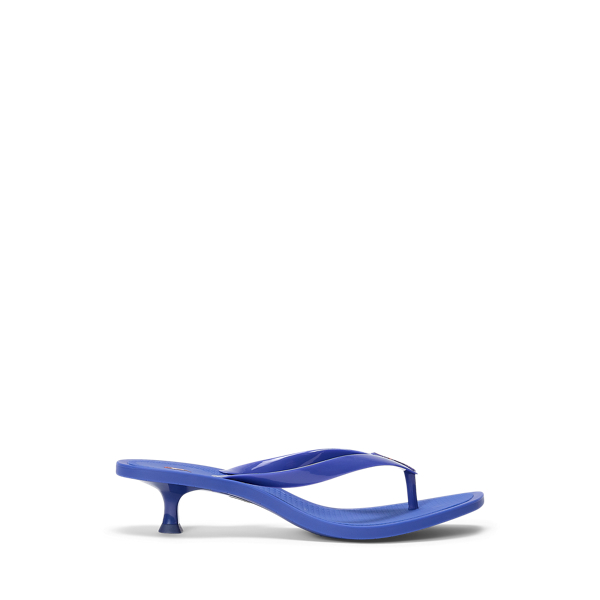 Sapphire Blue Polo Play Kitten Heel Thong Sandal Polo Ralph Lauren 1