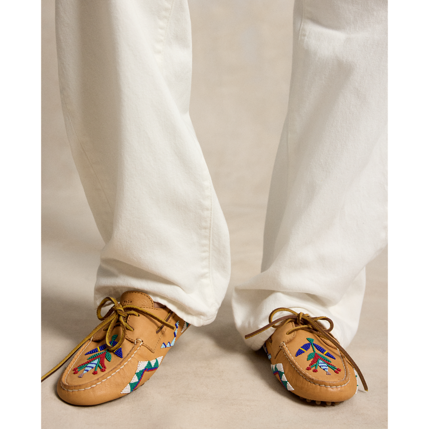 Мокасины Ralph Lauren PRL x TÓPA Blossoming Roots Camp Driver, цвет: Гавана — фото 6