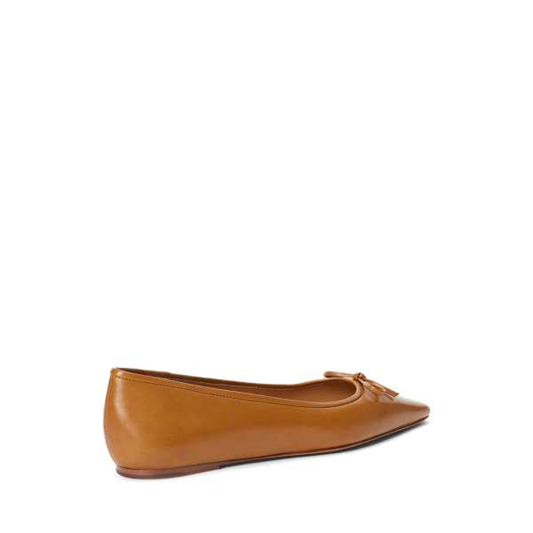Cuoio Leather Pointed Ballet Flat Polo Ralph Lauren 3