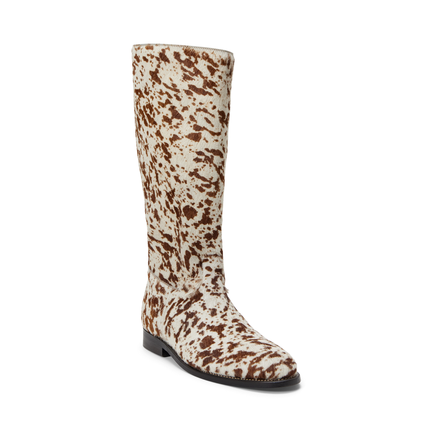 Женские ботинки Ralph Lauren Haircalf Tall Boot, цвет: Коричневый разноцветный — фото 1