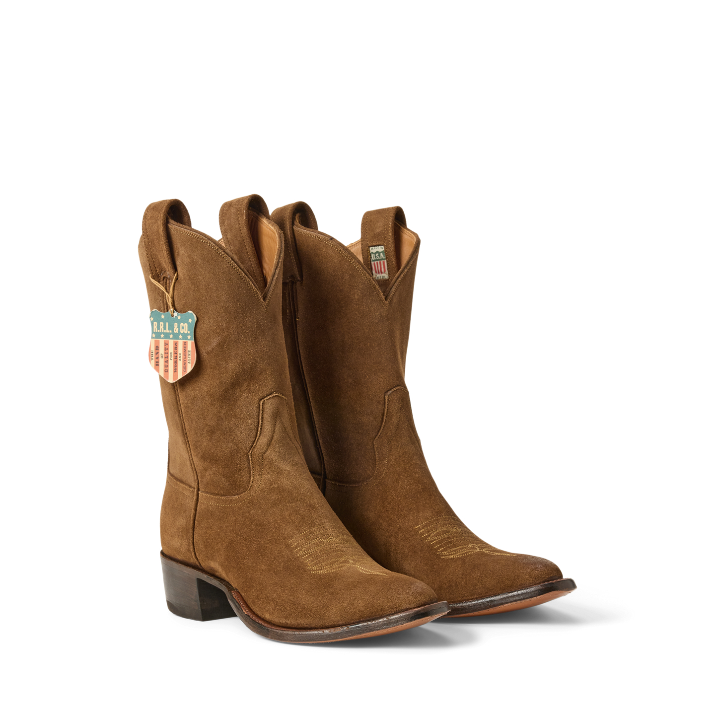 Ботинки Ralph Lauren Plainview Roughout Suede Boot, цвет: Коричневый — фото 1