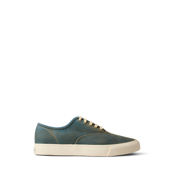 Faded Blue Washed Canvas Sneaker RRL 1