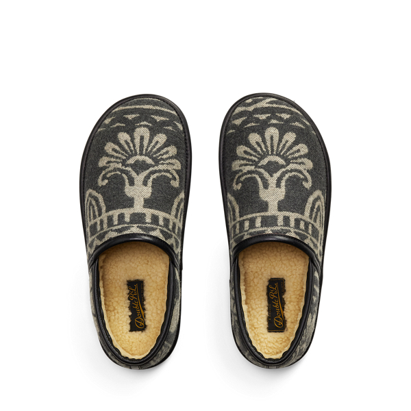 Shearling-Lined Jacquard Slipper