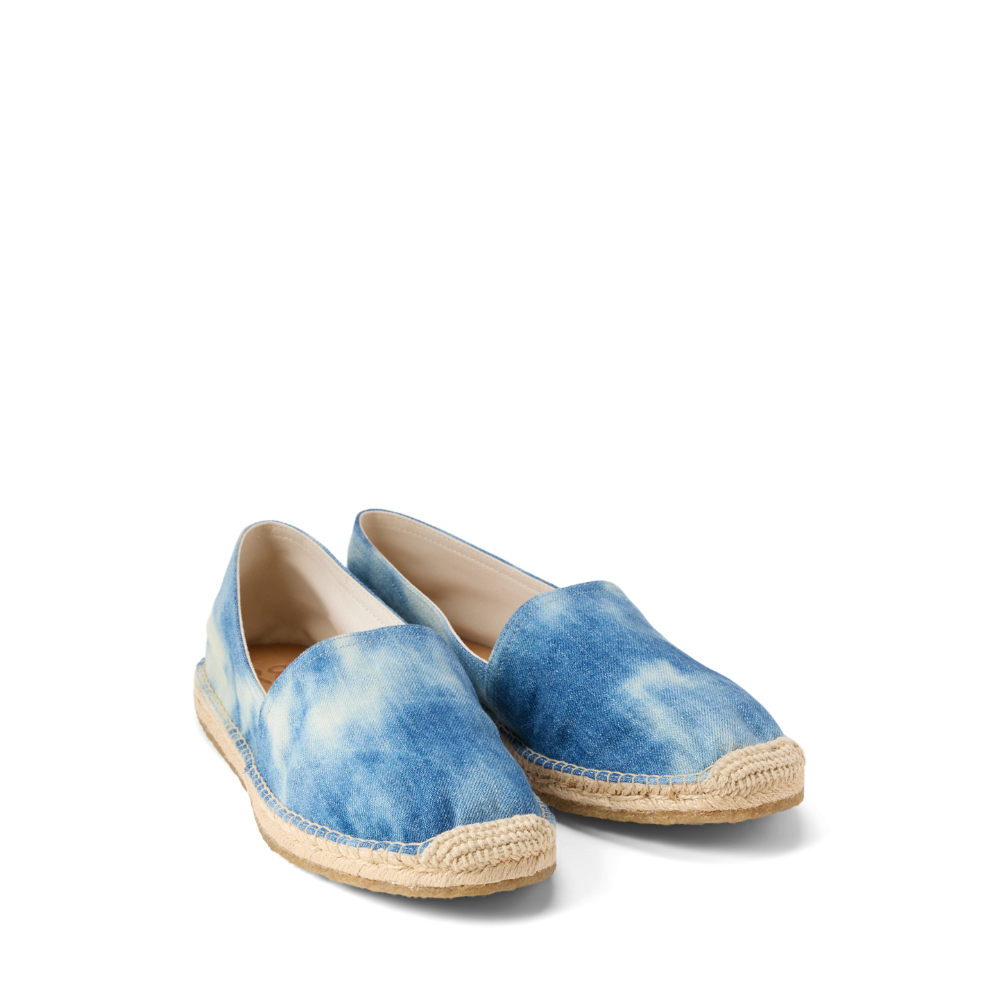 Мужские сандалии Ralph Lauren Indigo Denim Espadrille, цвет: Тай-дай синий / Кремовый — фото 1
