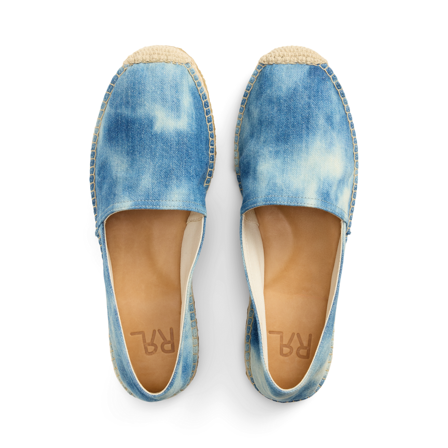 Мужские сандалии Ralph Lauren Indigo Denim Espadrille, цвет: Тай-дай синий / Кремовый — фото 2