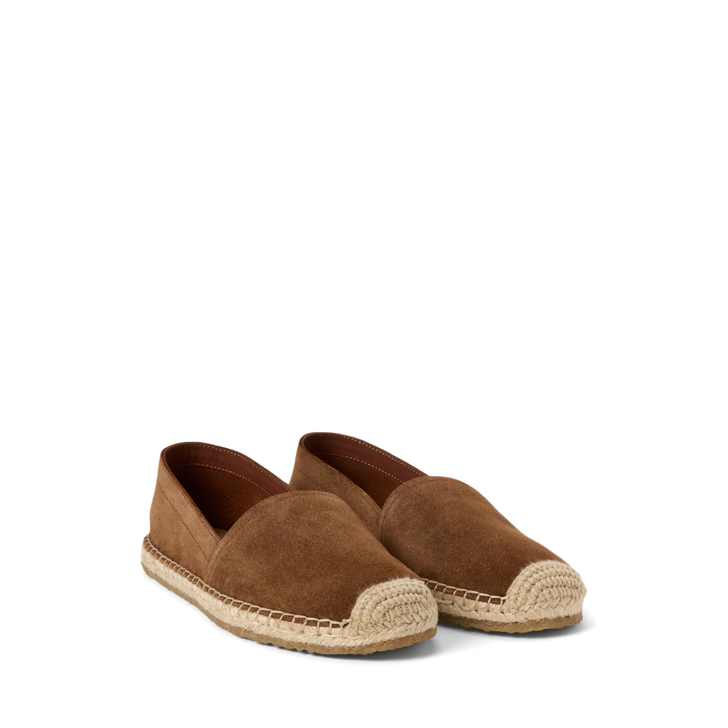 Женские сандалии Ralph Lauren Roughout Suede Espadrille, цвет: Коричневый — фото 1