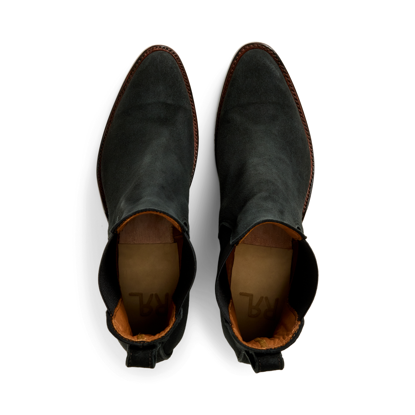 Женские ботинки Ralph Lauren Chelsea Plainview Suede, цвет: Чёрный — фото 2