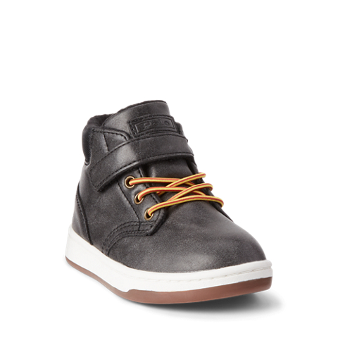 Детские кроссовки Ralph Lauren Polo Court High-Top PS, цвет: Чёрный