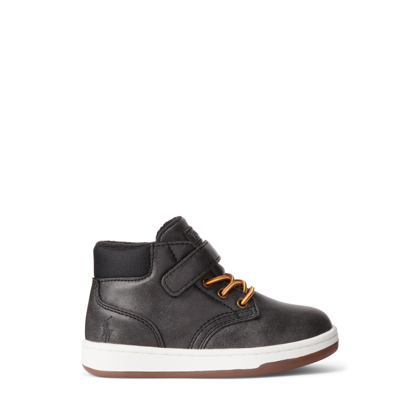 Детские кроссовки Ralph Lauren Polo Court High-Top PS, цвет: Чёрный — фото 4
