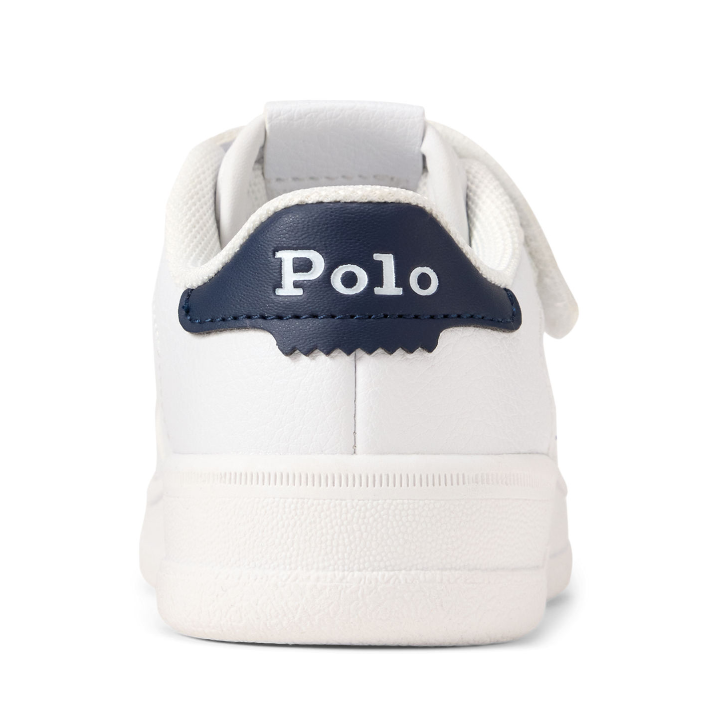 Детские кроссовки Ralph Lauren Masters Court Faux-Leather PS, цвет: Белый / Тёмно-синий — фото 2
