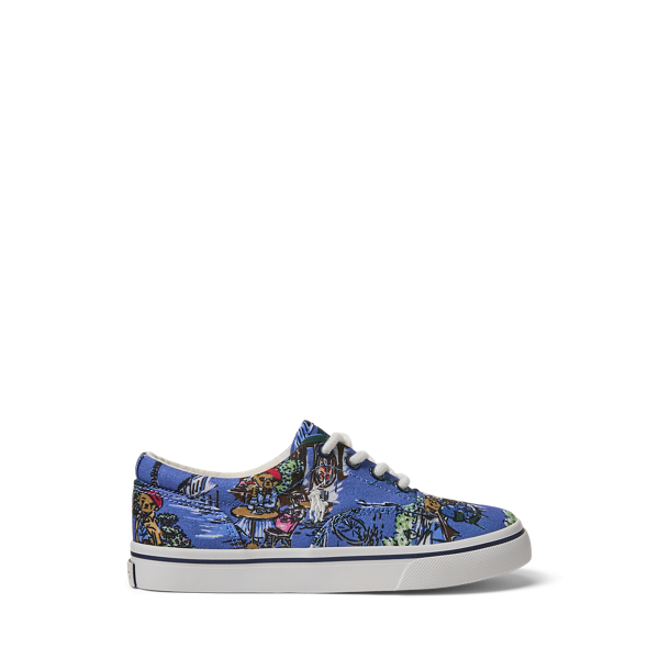 Blue Bear Print Keaton Canvas Sneaker Child 1