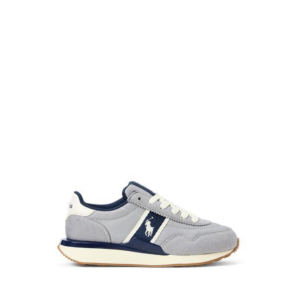 Grey Micro/nylon/navy Train 89 Faux-Suede Sneaker Child 1