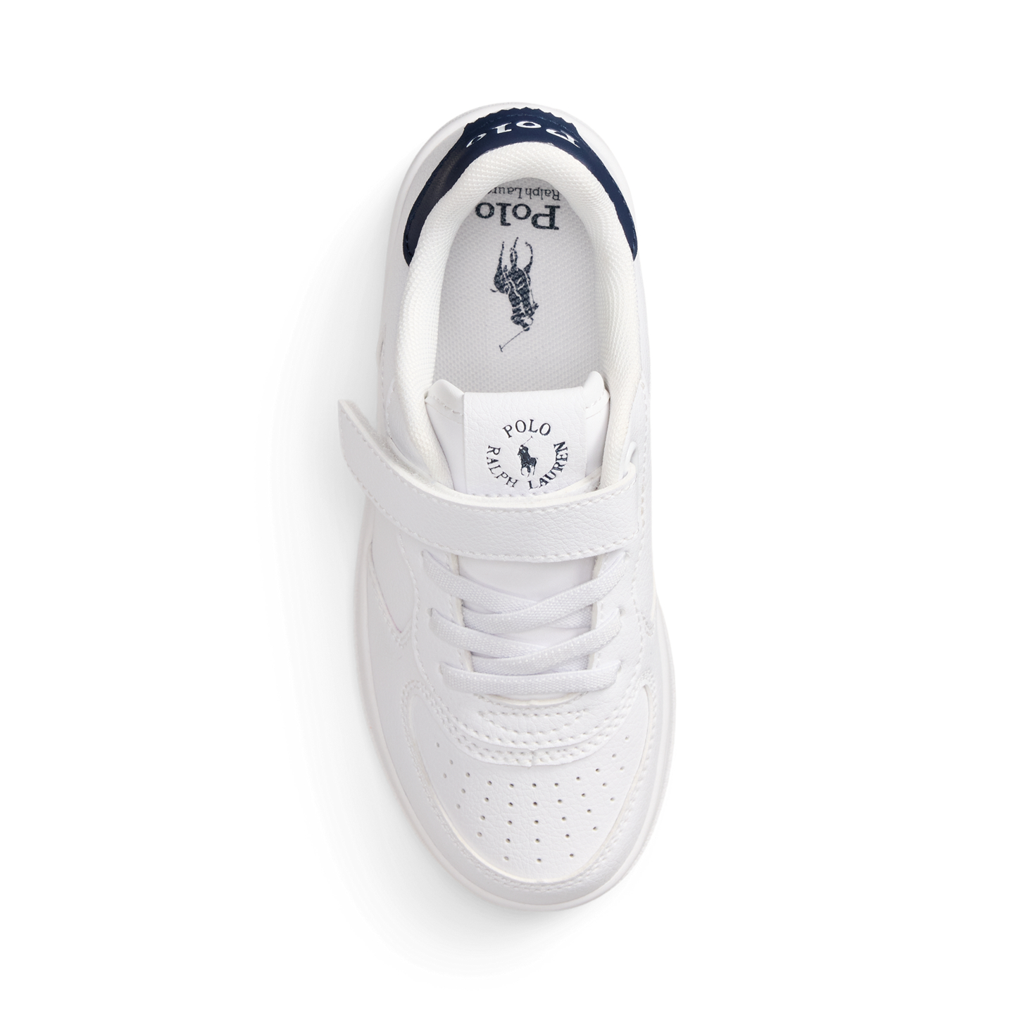 Детские кроссовки Ralph Lauren Masters Court Faux-Suede PS, цвет: Белый — фото 3